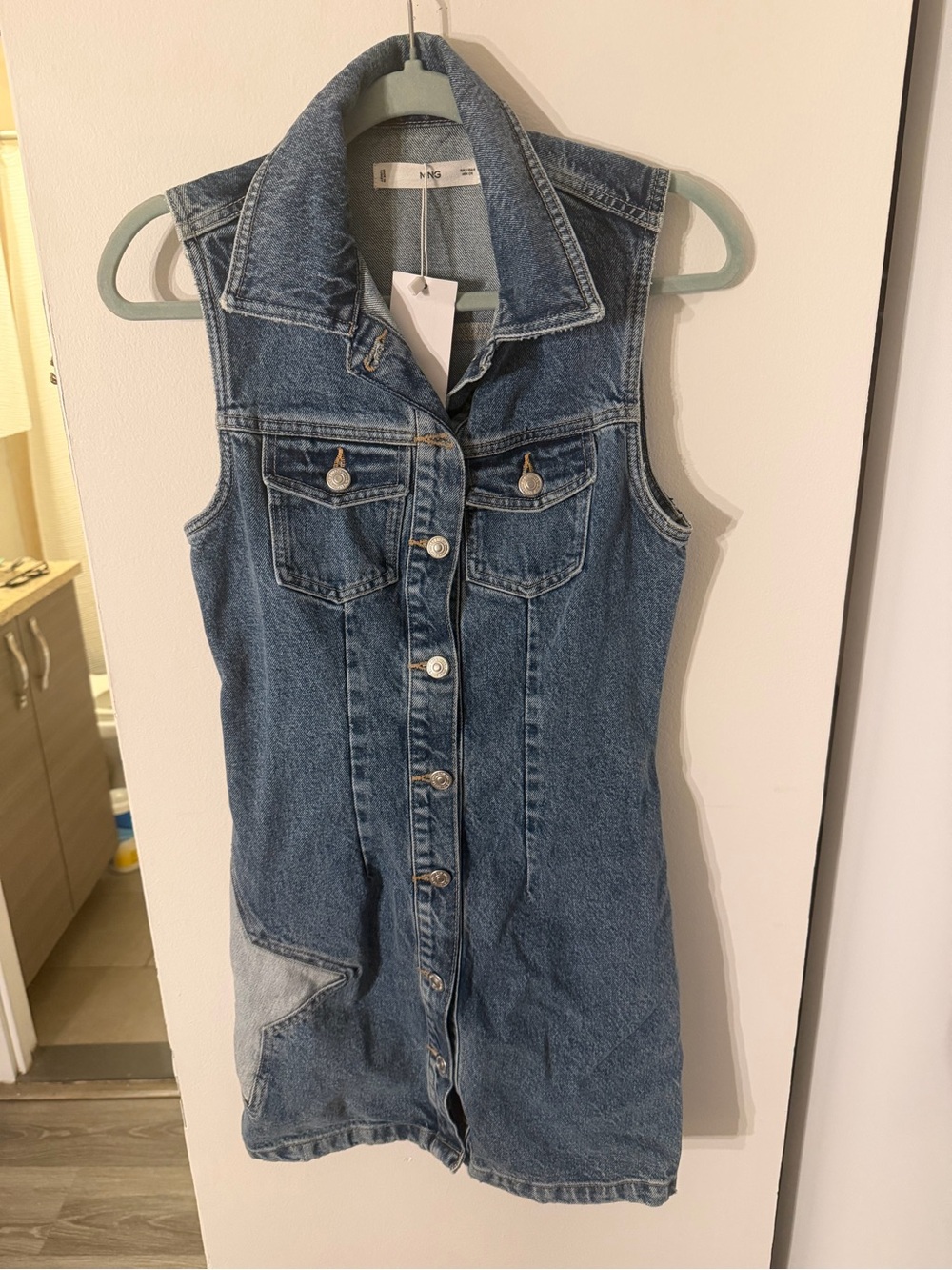 Sleeveless Mango Denim Dress